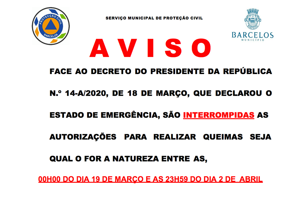 Aviso – Queimadas