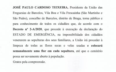 Comunicado – Cemitérios