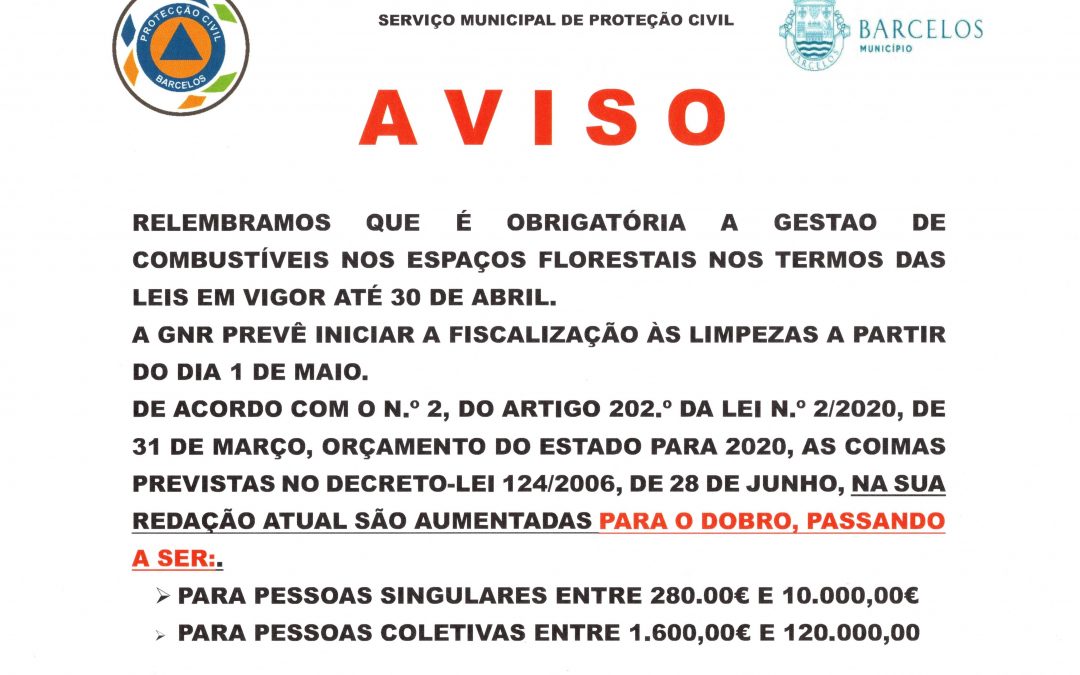 Aviso – Limpeza de terrenos